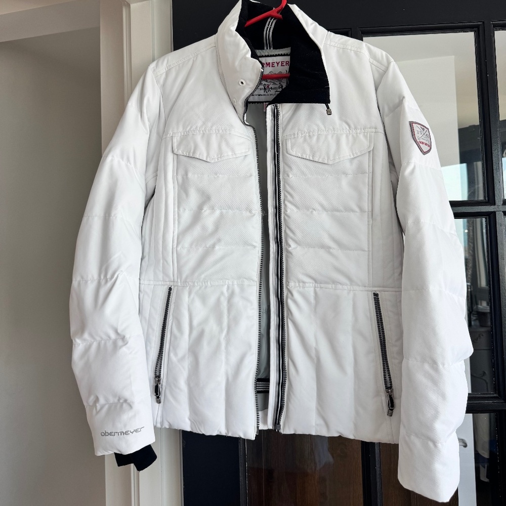 Obermeyer white ski jacket